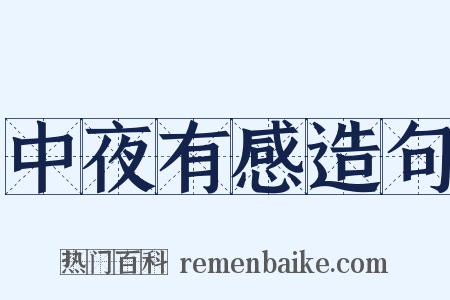 中夜有感造句是什么意思的图片